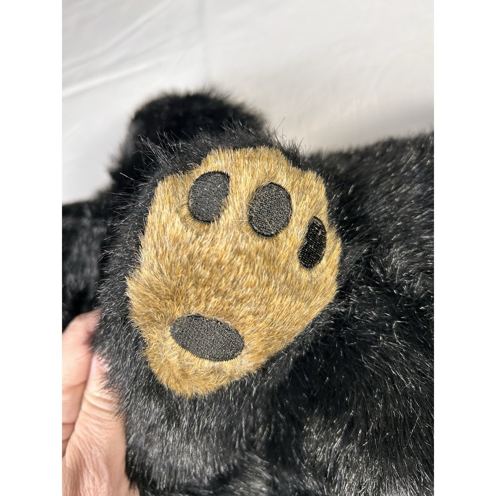 New The Bearington Collection‎ Black Bear Cub Weighted Sits Plush Stuffed Animal - Picture 10 of 12